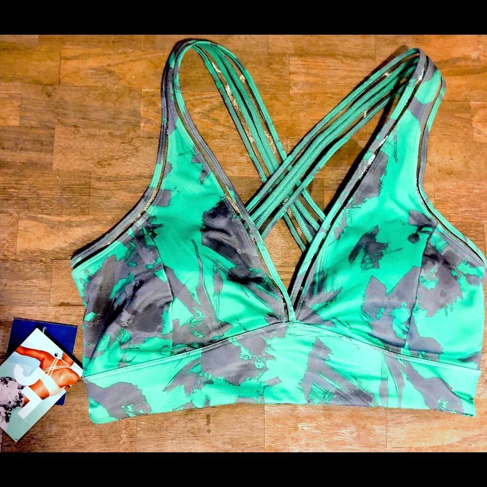 BNWT Bright spring Green Joy Lab sports bra XXL